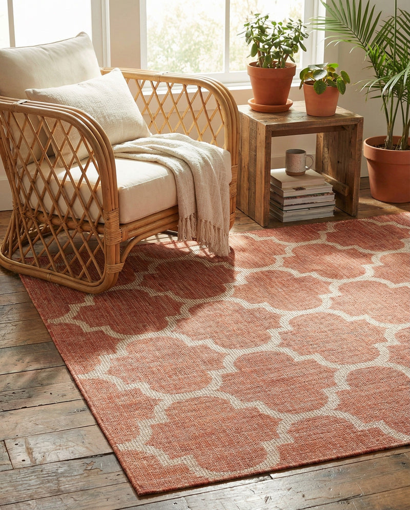 Savannah Pergola Collection Area Rug - Arbor (Rust Red) Rectangle Rust Red  lifestyle 18