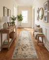 Coastal Manor Collection Area Rug -  Pierpoint Runner Blue Cream  lifestyle 58