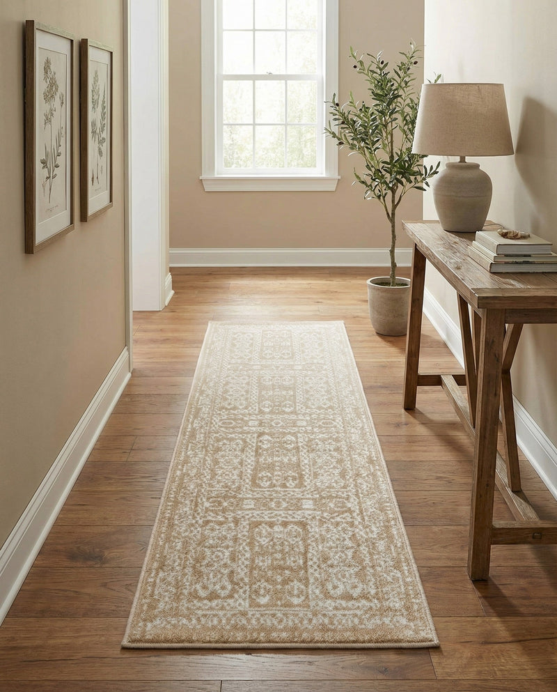 Cambridge Classics Collection Area Rug - Trinity (Beige) Runner Beige  lifestyle 78