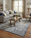 Coastal Manor Collection Area Rug -  Sailview Rectangle Dark Blue  lifestyle 7