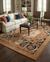 Patio Heritage Collection Area Rug - Veranda Rectangle Black Gold Brown  lifestyle 31