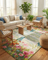 Seaside Blooms Collection Area Rug -  Amalfi Rectangle Multi  lifestyle 24