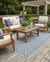 Urban Oasis Rugs Collection Area Rug -  Rooftop (Blue) Rectangle Blue  lifestyle 10