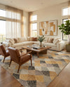 Urban Terrace Collection Area Rug - Metropolis Rectangle Gray  lifestyle 10
