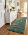 Eternal Plush Oasis Collection Area Rug -  Tranquility (Forest Green) Runner Forest Green  lifestyle 38