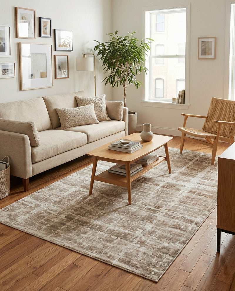 Metro Heights Collection Area Rug -  Flatiron Rectangle Light Brown  lifestyle 30