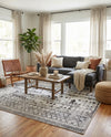 Dresden Elegance Collection Area Rug -  Zittau Rectangle Gray  lifestyle 40
