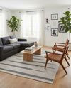 Urban Terrace Collection Area Rug -  Brooklyn Rectangle White and Black  lifestyle 13