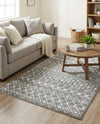 Mediterranean Lattice Collection Area Rug - Santorini (Gray) Rectangle Gray  lifestyle 13