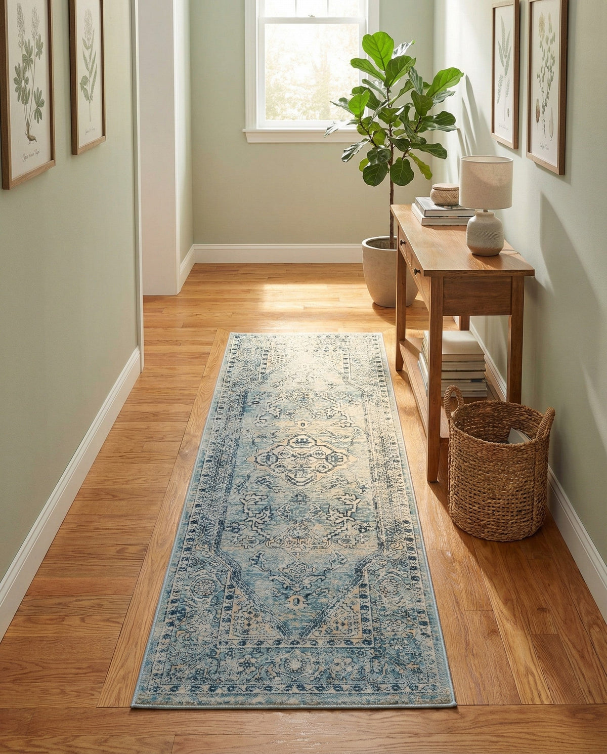 Coastal Haven Collection Area Rug -  Marina Runner Blue  lifestyle 209