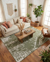 Desert Nomad Terrace Collection Area Rug - Sahara (Green) Rectangle Green  lifestyle 21