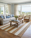 Martha's Vineyard Blueprints Collection Area Rug - Edgartown Rectangle Tan Sand  lifestyle 26