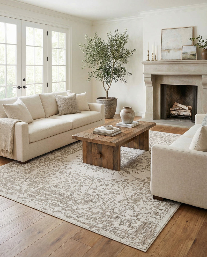 Patio Heritage Collection Area Rug -  Lafayette (Gray) Rectangle Gray  lifestyle 10