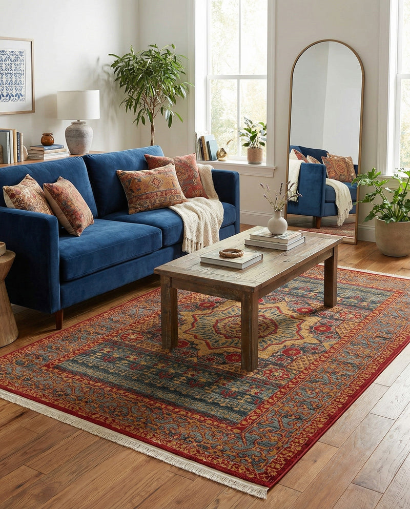 Ottoman Elegance Collection Area Rug -  Cappadocia Rectangle Navy Blue  lifestyle 71