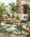 Seaside Blooms Collection Area Rug -  Ivy Rectangle Green  lifestyle 49