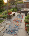 Urban Terrace Collection Area Rug -  Boulevard Runner Multi  lifestyle 73