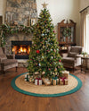 Holiday Hearth Rugs Collection Area Rug - Yuletide Round Green and Natural  lifestyle 46