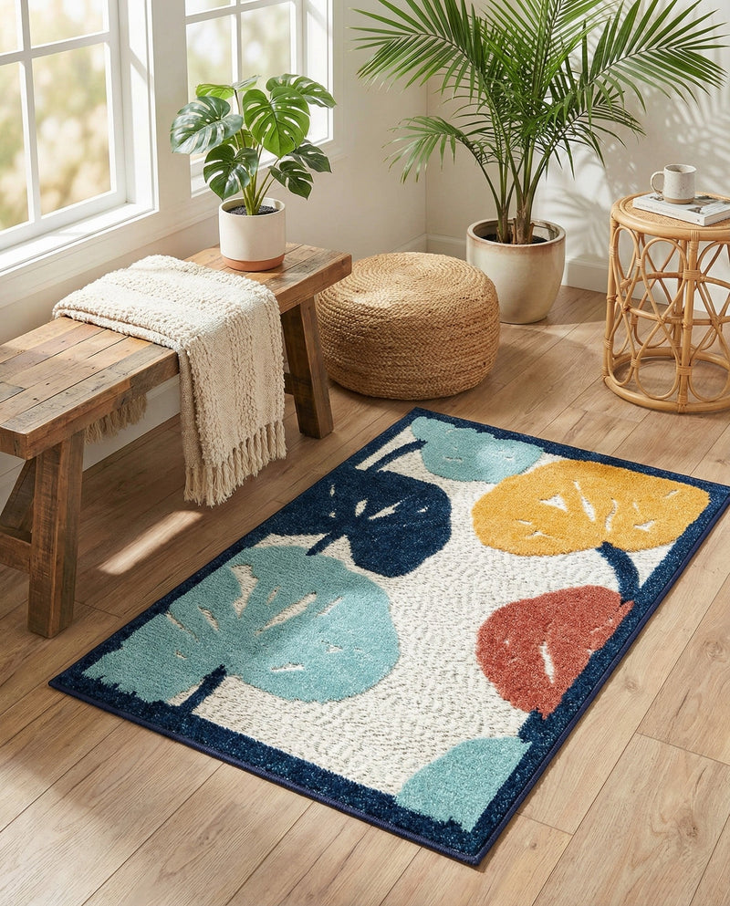 Caribbean Terrace Collection Area Rug -  Grenada Rectangle Ivory  lifestyle 35