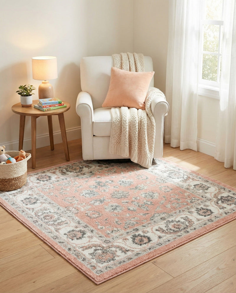 Adriana Terrace Collection Area Rug -  Positano (Rose) Square Rose  lifestyle 27