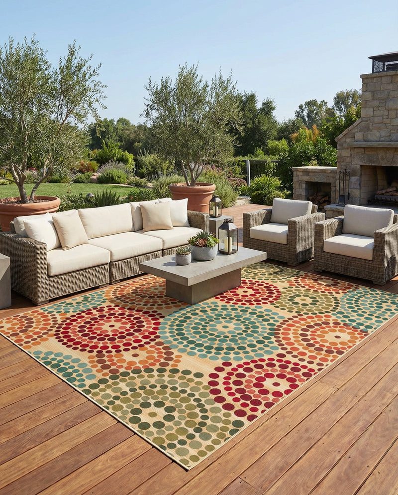 Urban Terrace Collection Area Rug -  Esplanade Rectangle Beige  lifestyle 35