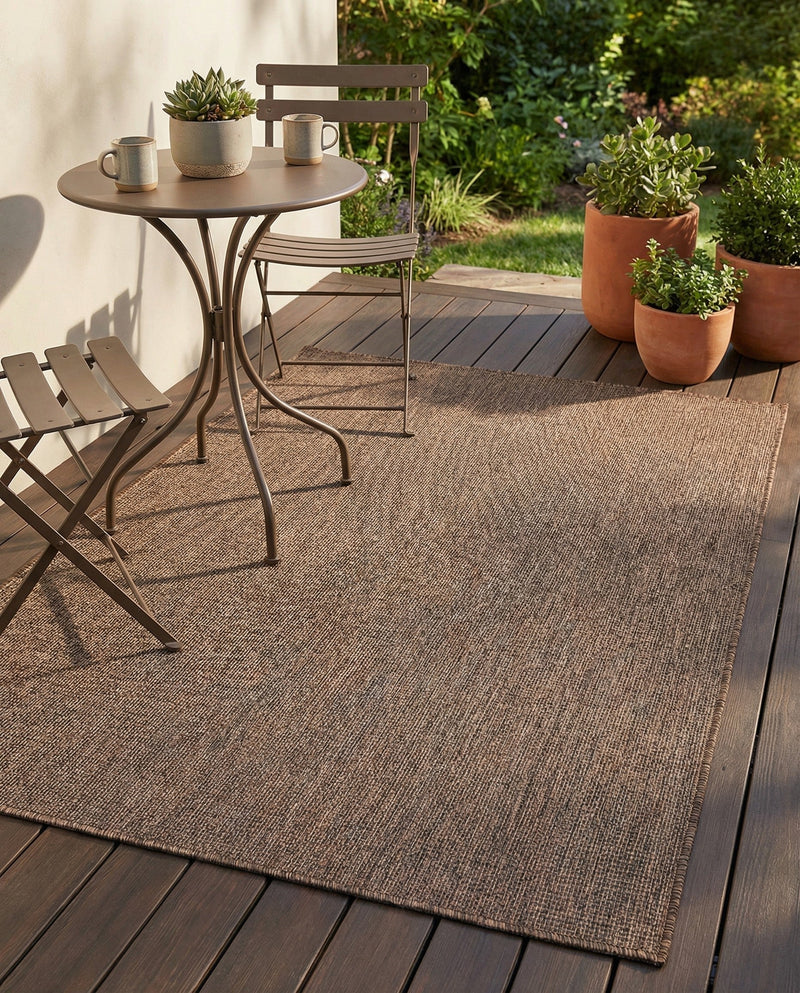 Seaside Serenity Collection Area Rug - Veranda (Light Brown) Rectangle Light Brown  lifestyle 5