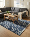 Copenhagen Edge Collection Area Rug -  Tivoli Rectangle Blue  lifestyle 51