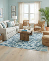 Seaside Haven Rugs Collection Area Rug -  Harbor Rectangle Blue  lifestyle 32