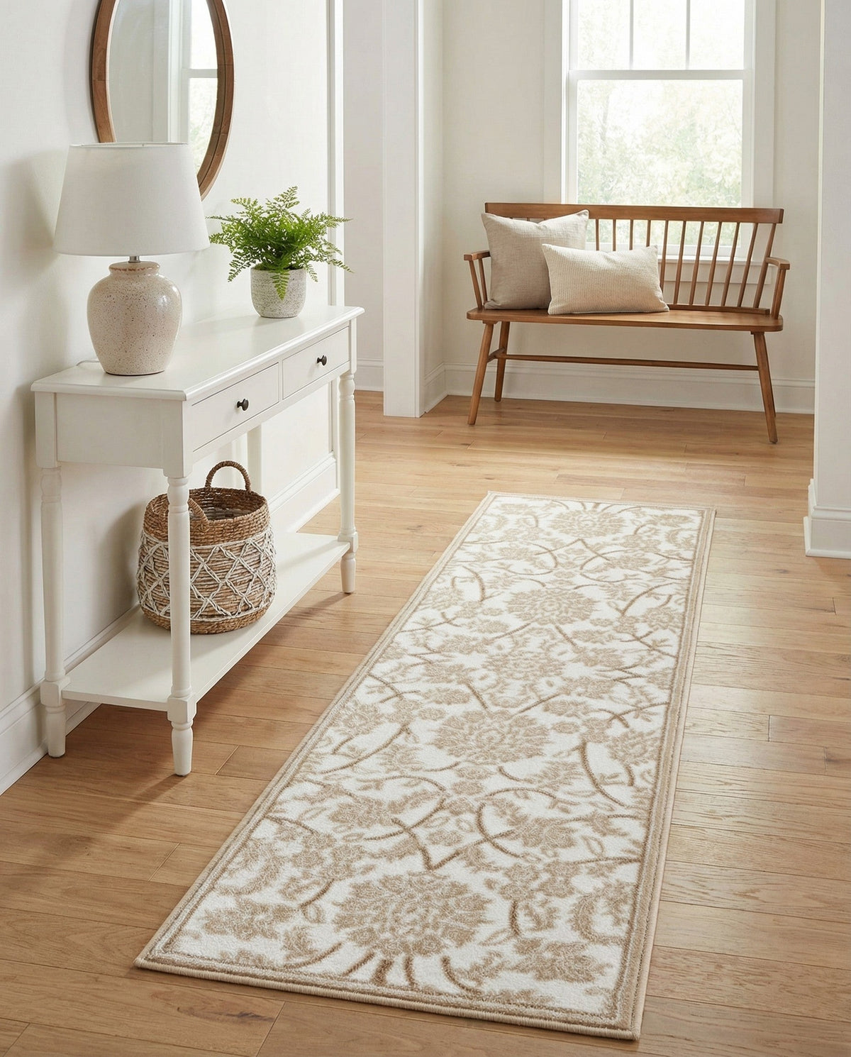 Andes Summit Collection Area Rug -  Chimborazo Runner Snow White  lifestyle 148