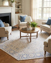 Heritage Elegance Collection Area Rug -  Nijo Octagon Beige  lifestyle 31