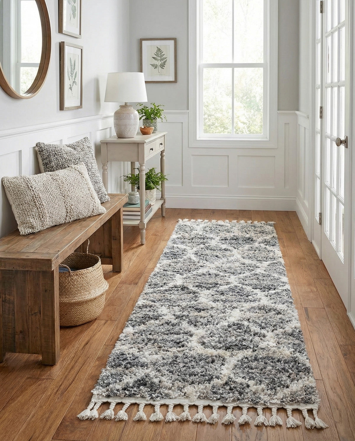 Cozy Cove Shag Collection Area Rug - Marina Runner Gray  lifestyle 160