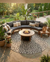 Savannah Escape Collection Area Rug -  Amazon (Light Gray) Round Light Gray  lifestyle 33