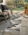 Urban Terrace Collection Area Rug -  Bronx Runner Black and White  lifestyle 58