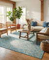 Savannah Pergola Collection Area Rug -  Pergola (Aqua) Rectangle Aqua  lifestyle 15