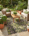 Seaside Blooms Collection Area Rug -  Lotus Rectangle Green  lifestyle 40