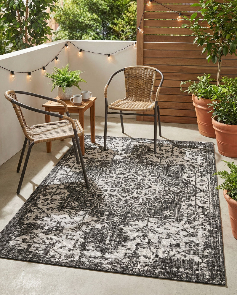 Urban Oasis Rugs Collection Area Rug -  Penthouse (Charcoal Gray) Rectangle Charcoal Gray  lifestyle 5