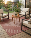 Urban Terrace Collection Area Rug -  Chelsea (Rust Red) Square Rust Red  lifestyle 58