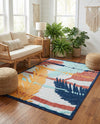 Caribbean Terrace Collection Area Rug - Antigua Rectangle Gray  lifestyle 29