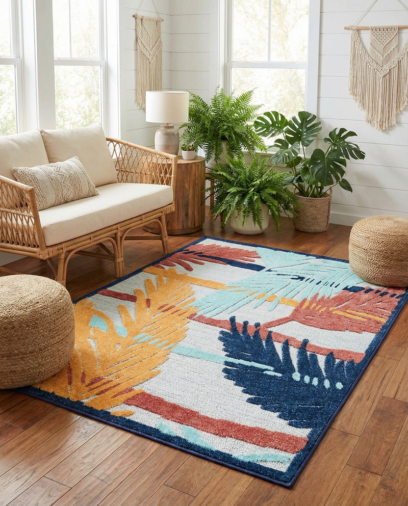 Caribbean Terrace Collection Area Rug - Antigua Rectangle Gray  lifestyle 29
