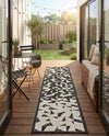 Urban Terrace Collection Area Rug -  Mercer Runner Black and White  lifestyle 29