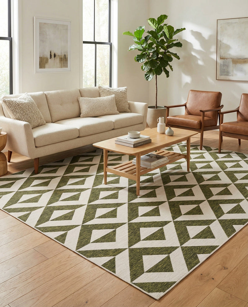 Urban Oasis Rugs Collection Area Rug -  Highrise (Green) Rectangle Green  lifestyle 6
