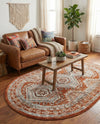 Savannah Elegance Collection Area Rug -  Tybee (Terracotta) Oval Terracotta  lifestyle 54