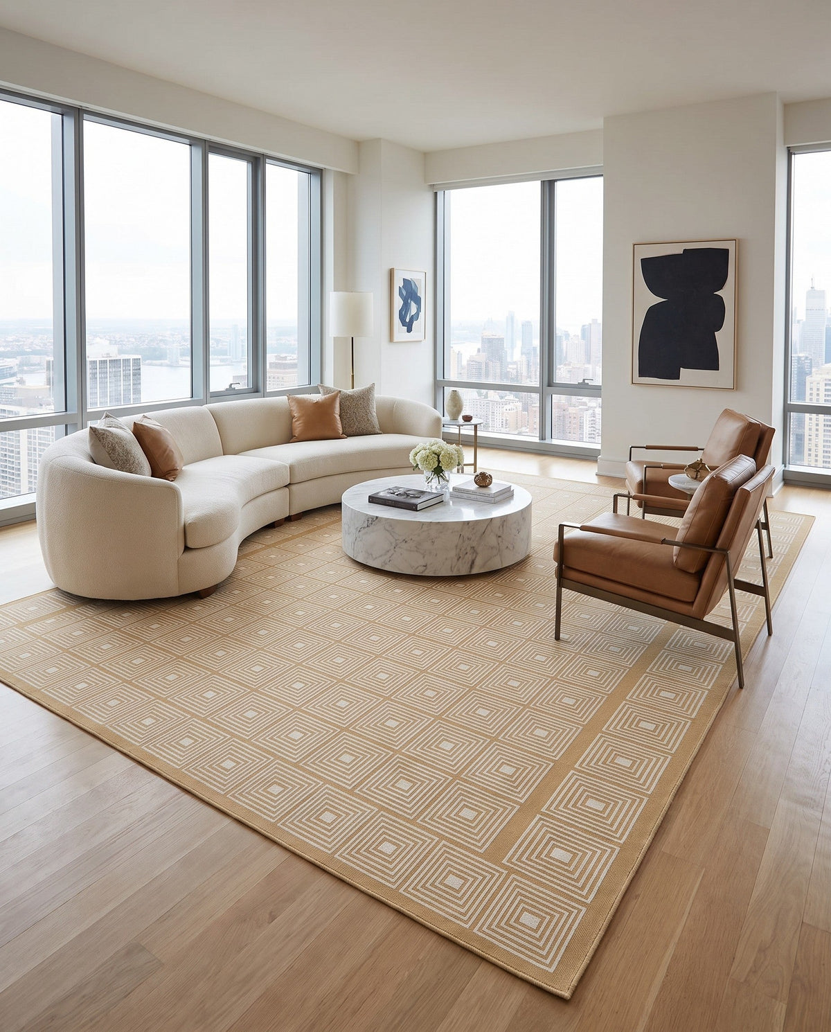 Aravalli Collection Area Rug -  Jaipur Rectangle Yellow  lifestyle 60