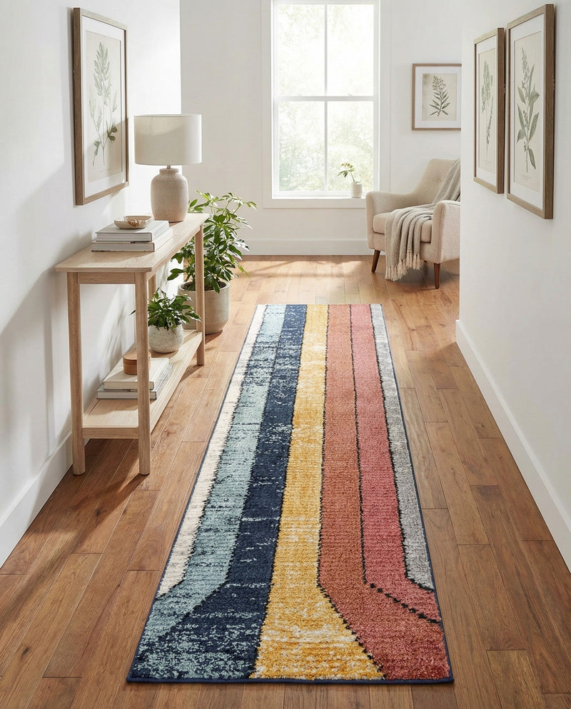 Marrakech Mosaic Collection Area Rug -  Agadir Runner Multi  lifestyle 58