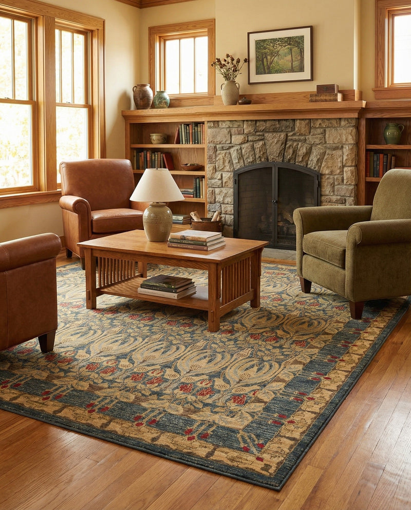 Chelsea Elegance Collection Area Rug -  Brompton (Navy Blue) Rectangle Navy Blue  lifestyle 52