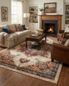 Eden Oasis Collection Area Rug -  Tranquility (Cream) Rectangle Cream  lifestyle 14