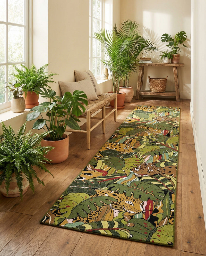 Seaside Blooms Collection Area Rug -  Sorrento Runner Green  lifestyle 55