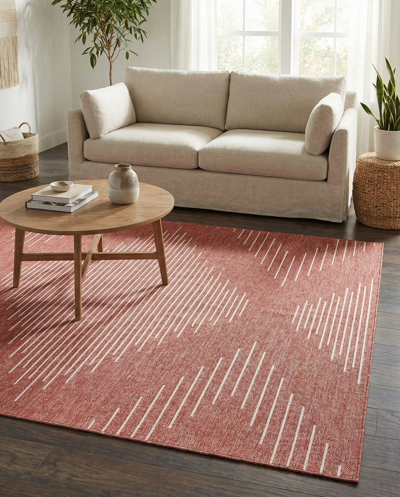 Urban Terrace Collection Area Rug -  Chelsea (Rust Red) Rectangle Rust Red  lifestyle 18