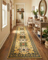 Tabriz Tapestries Collection Area Rug - Azerbaijan (Cream) Runner Cream  lifestyle 53
