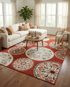 Urban Terrace Collection Area Rug -  Deck Rectangle Terracotta  lifestyle 47