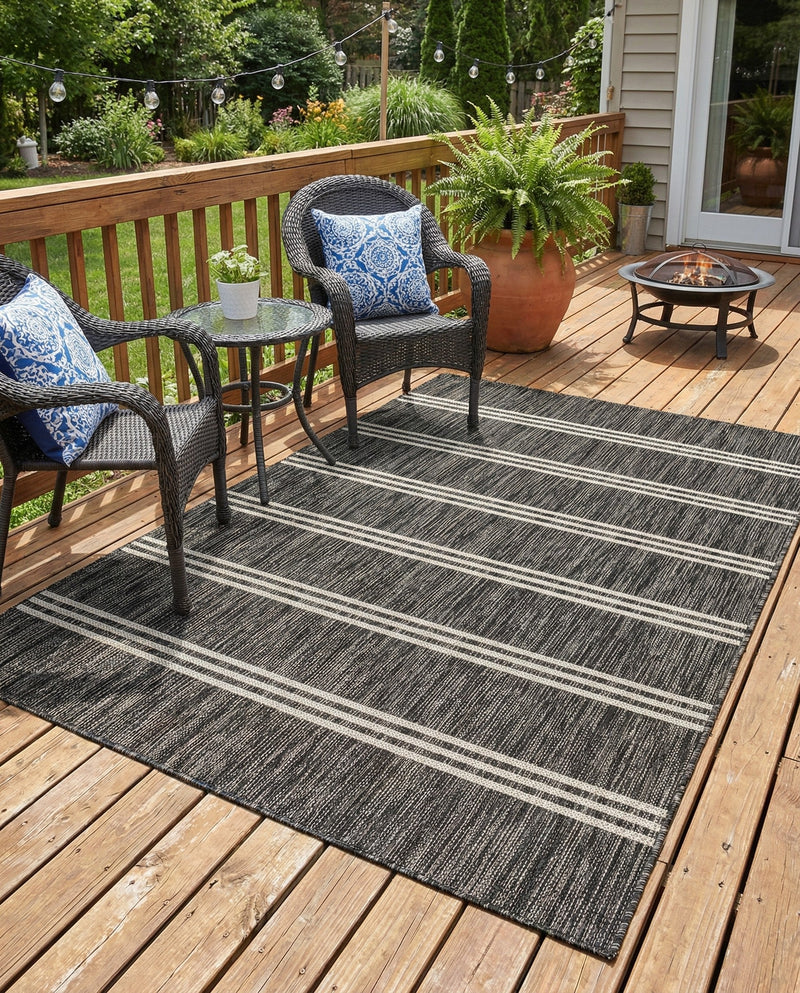 Urban Oasis Rugs Collection Area Rug -  District (Charcoal) Rectangle Charcoal  lifestyle 28